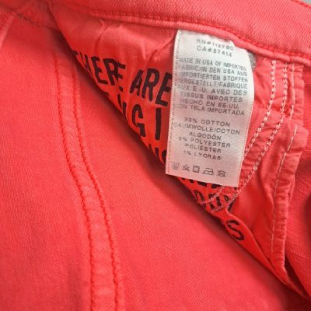 True Religion Halle Mid Rise Super Skinny Coral Denim Jeans - Picture 10 of 11